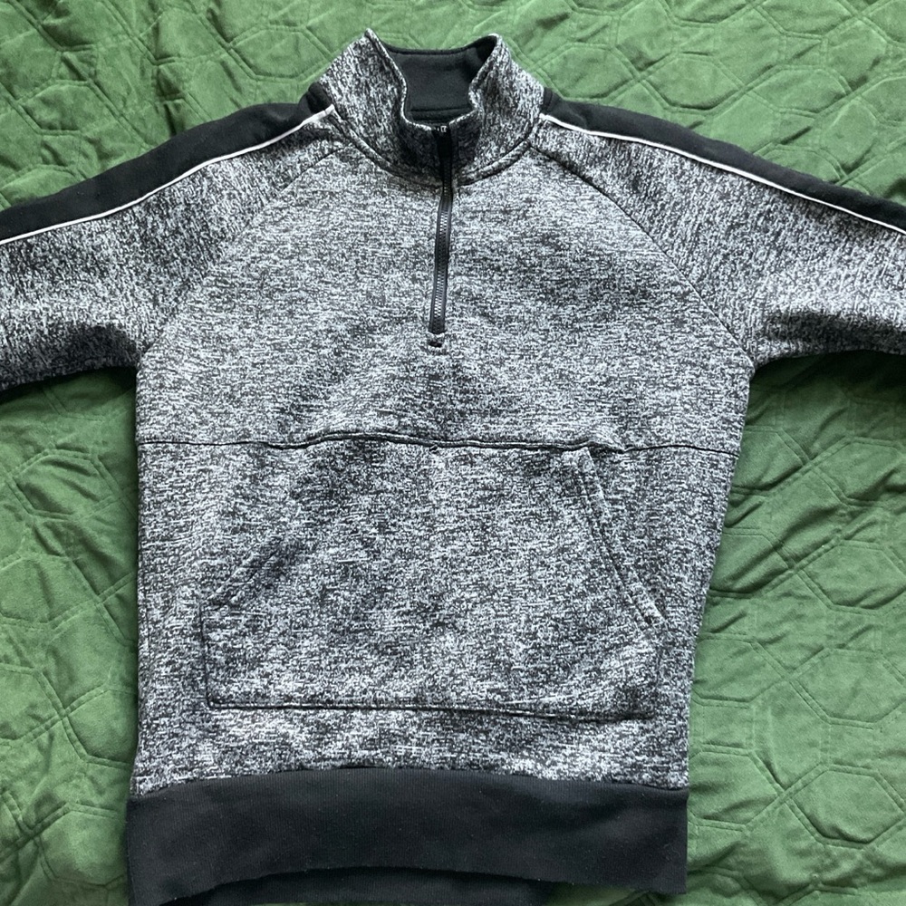 Men's Gray Quarter-Zip Sweater
